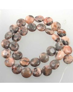 Pink Zebra Jasper coin Beads