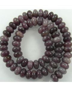 Plum Jade 6x10mm Rondelle Beads