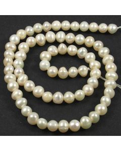 Natural Freshwater Potato Pearl White 5-6mm