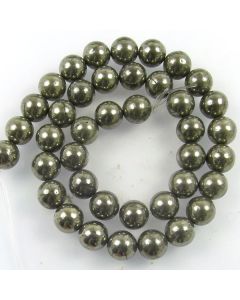 Pyrite 10mm Round Beads