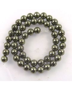 Pyrite 8mm Round Beads