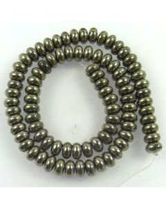 Pyrite 5x8mm Rondelle Beads