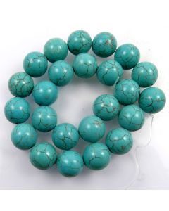 Turquoise (Reconstituted) 16mm Round Beads