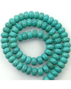 Turquoise (Reconstituted) 10mm Rondelle Beads