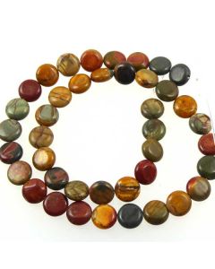 Red Creek Jasper 10mm coin beads