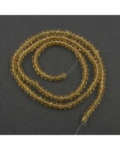 Golden Champagne Faceted Glass Beads 3x4mm RONDELLE (approx 140 beads)