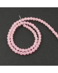 Malay Jade (Dyed Rose Quartz Quartzite) 4mm Round Beads