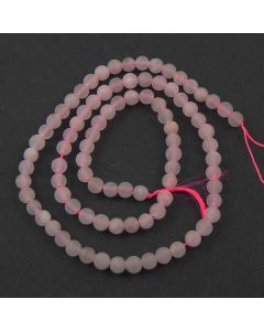4mm Rose Quartz Frosted beads