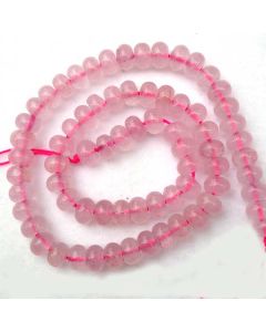 Rose Quartz 5x8mm Faceted Rondelle Beads