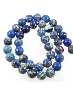 Impression Jasper (Dyed Royal Blue) 10mm