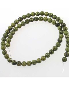 Russian Serpentine 6mm Round Beads - light