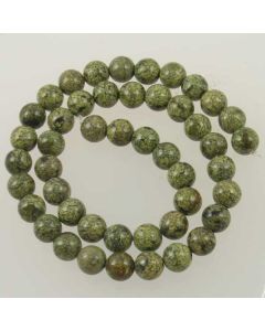 Russian Serpentine 8mm Round Beads - light