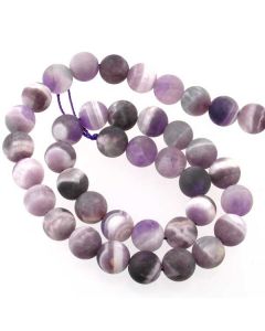 Sage Amethyst FROSTED 10mm Round Beads