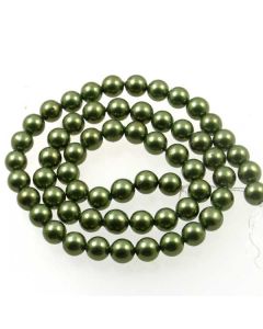 Shell Pearl Forest Green 6.5mm