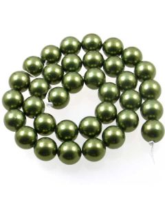 Shell Pearl Forest Green 12mm