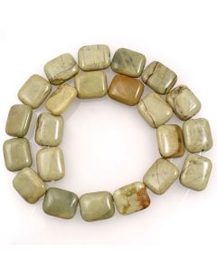 Silver Leaf Jasper 15x18mm Rectangle Beads