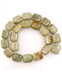 Silver Leaf Jasper 15x18mm Rectangle Beads