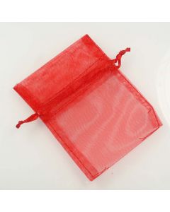 Organza Bags - Small Plain Red (Pack of Ten)