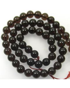 Smoky Quartz Dark 8mm Round Beads