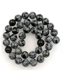 Snowflake Obsidian 10mm Round Beads