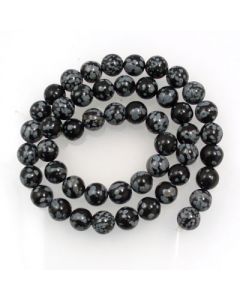 Snowflake Obsidian 8mm Round Beads