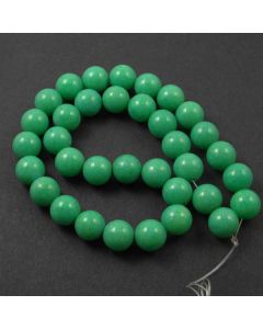 Mashan Jade (Dyed Spring Green) 12mm Round Beads