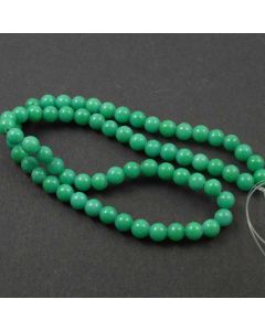 Mashan Jade (Dyed Dark Spring Green) 6mm Round Beads