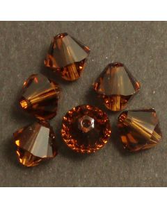 Swarvoski Bicone Xillion smoked topaz