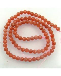 Sunstone 4mm Round Beads