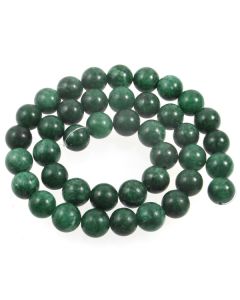 Mashan Jade (Dyed Teal Marble) 10mm Round Beads