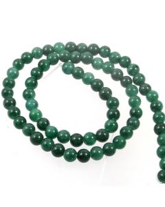 Mashan Jade (Dyed Teal) 6mm Round Beads