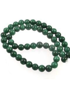 Mashan Jade (Dyed Teal Marble) 8mm Round Beads