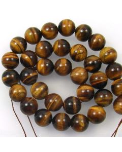 Tigereye 12mm Round Beads