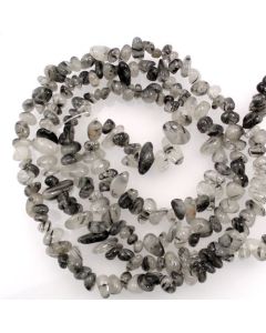 Tourmalinated Quartz 5x8mm Chip Beads