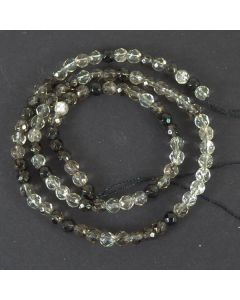 Tourmalinated Quartz 6-6.5mm Faceted Round Beads