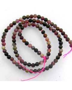 Tourmaline 4mm Round Beads