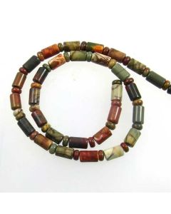 Red Creek Jasper Rondelle and Tube Beads