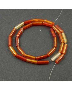 Carnelian (Natural) 4-13mm approx. Tube Beads