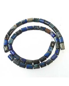 Impression Jasper (Dyed Dark Blue) 6x8.5mm Tube Beads