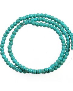 Turquoise (Reconstituted) 4mm Round Beads