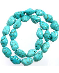Turquoise (Reconstituted) 15mm approx. Nugget  Beads