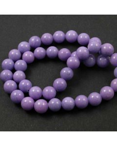 Mashan Jade (dyed Violet) 10mm Round Beads