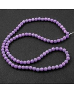 Mashan Jade (dyed Violet) 4mm Round Beads