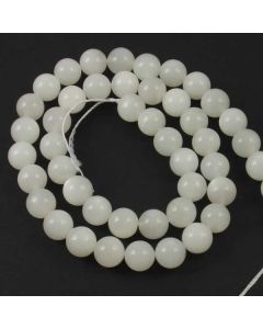 Moonstone WHITE 8.5mm Round Beads