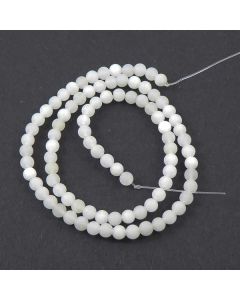 White Jade frosted beads 4mm