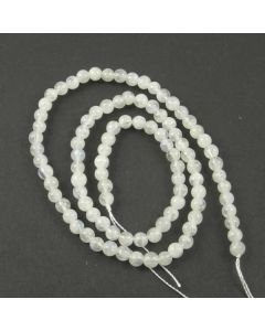 Moonstone WHITE 4mm Round Beads