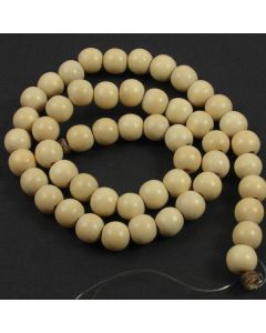 Natural White Wood 8mm Round Beads