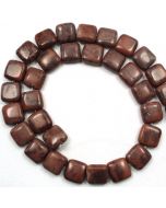 Apache Jasper 12mm Flat Square Beads