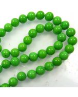 Mashan Jade (Dyed Apple Green Marble) 10mm Round Beads