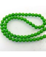 Mashan Jade (Dyed Apple Green Marble) 6mm Round Beads